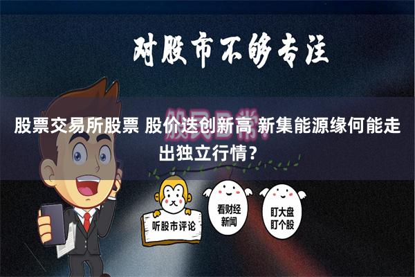 股票交易所股票 股价迭创新高 新集能源缘何能走出独立行情？