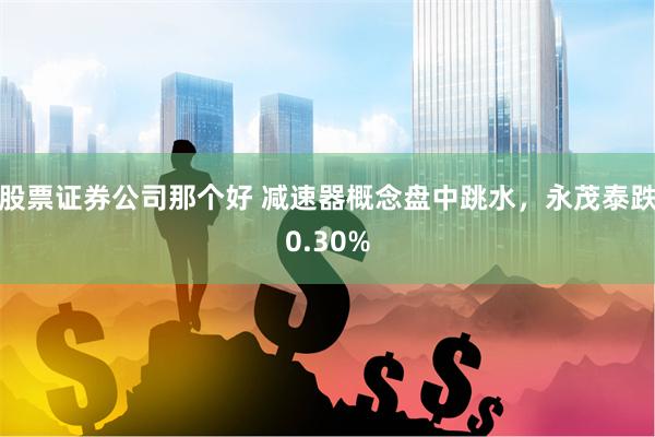 股票证券公司那个好 减速器概念盘中跳水，永茂泰跌0.30%