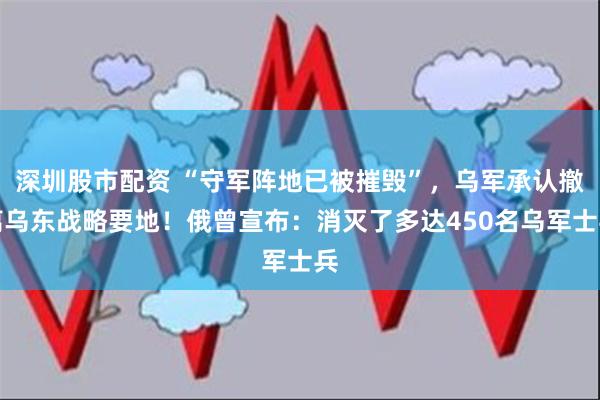 深圳股市配资 “守军阵地已被摧毁”，乌军承认撤离乌东战略要地！俄曾宣布：消灭了多达450名乌军士兵